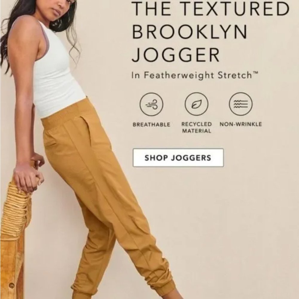 Athleta Textured Brooklyn Jogger in Mustard